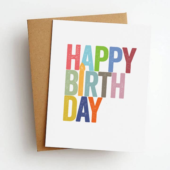 Bday Candle Birthday Greeting Card for wholesale by Skel & Co