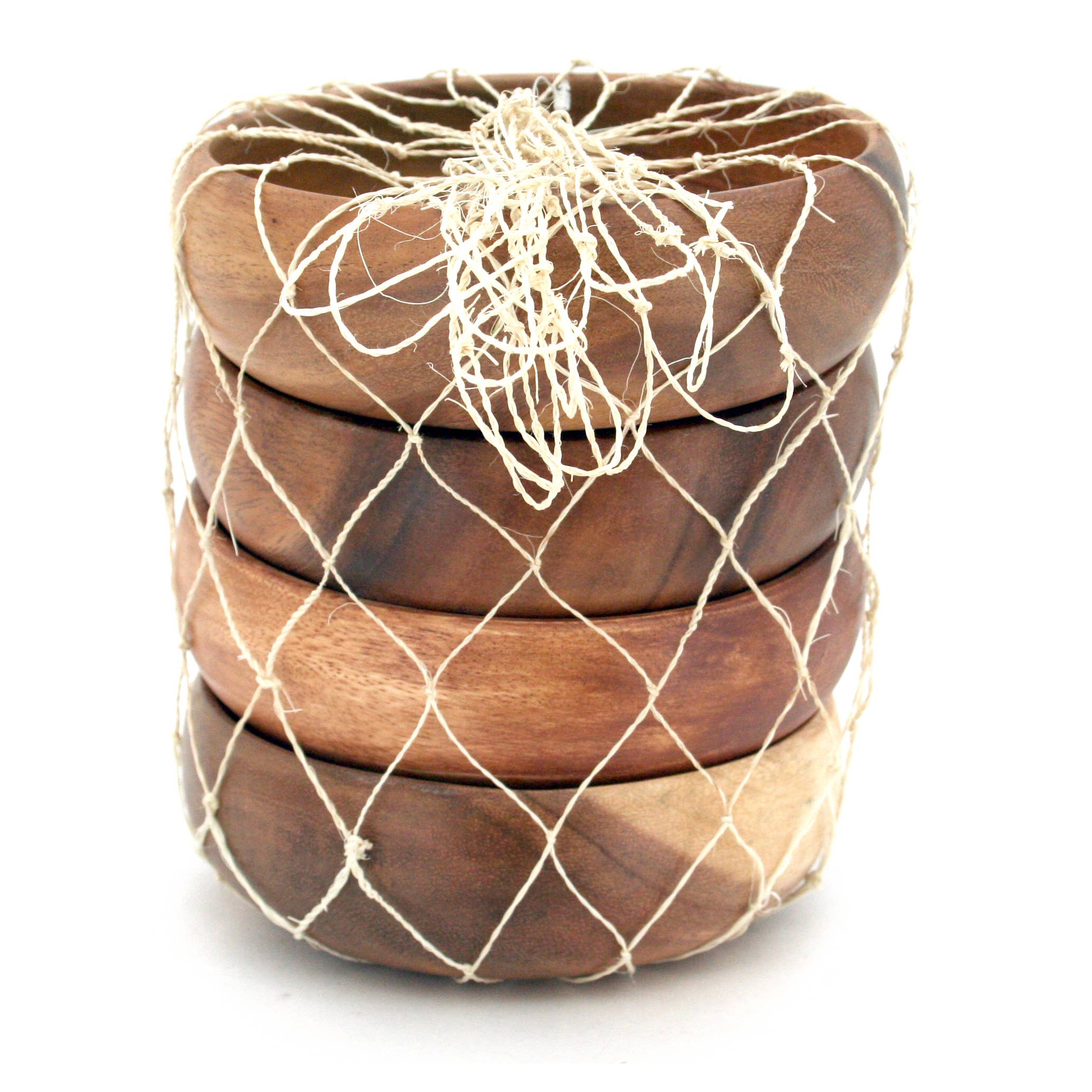 Housewares & Tabletops by Contrast Inc. - Wholesale Bowl - Calabash Acacia Bowls 6" Set of 4 in Bag0