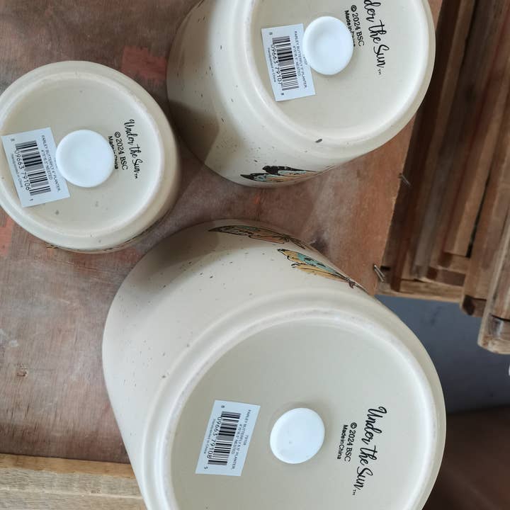 Blue Sky Clayworks - Wholesale Plant pot - BUTTERFLY 5" PLANTER,4''/5"/6.5" NESTED with 79108,791064