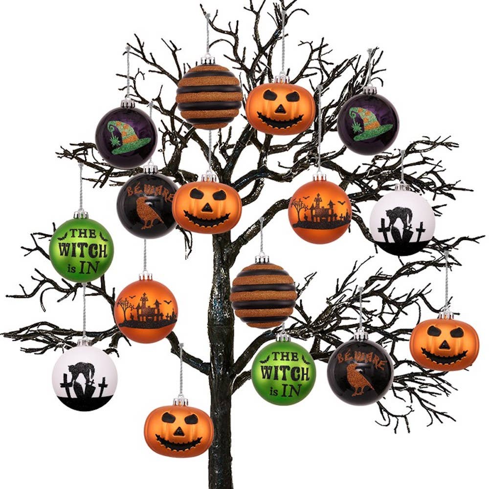 OrnamentallyYou - Wholesale Ornament Set - Halloween Ornament Round Ball 16 Piece Set3