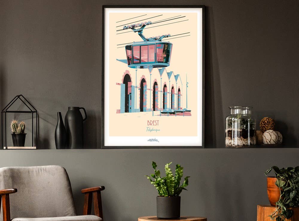Artmoric - Venta al por mayor Ilustración - Teleférico de Brest1