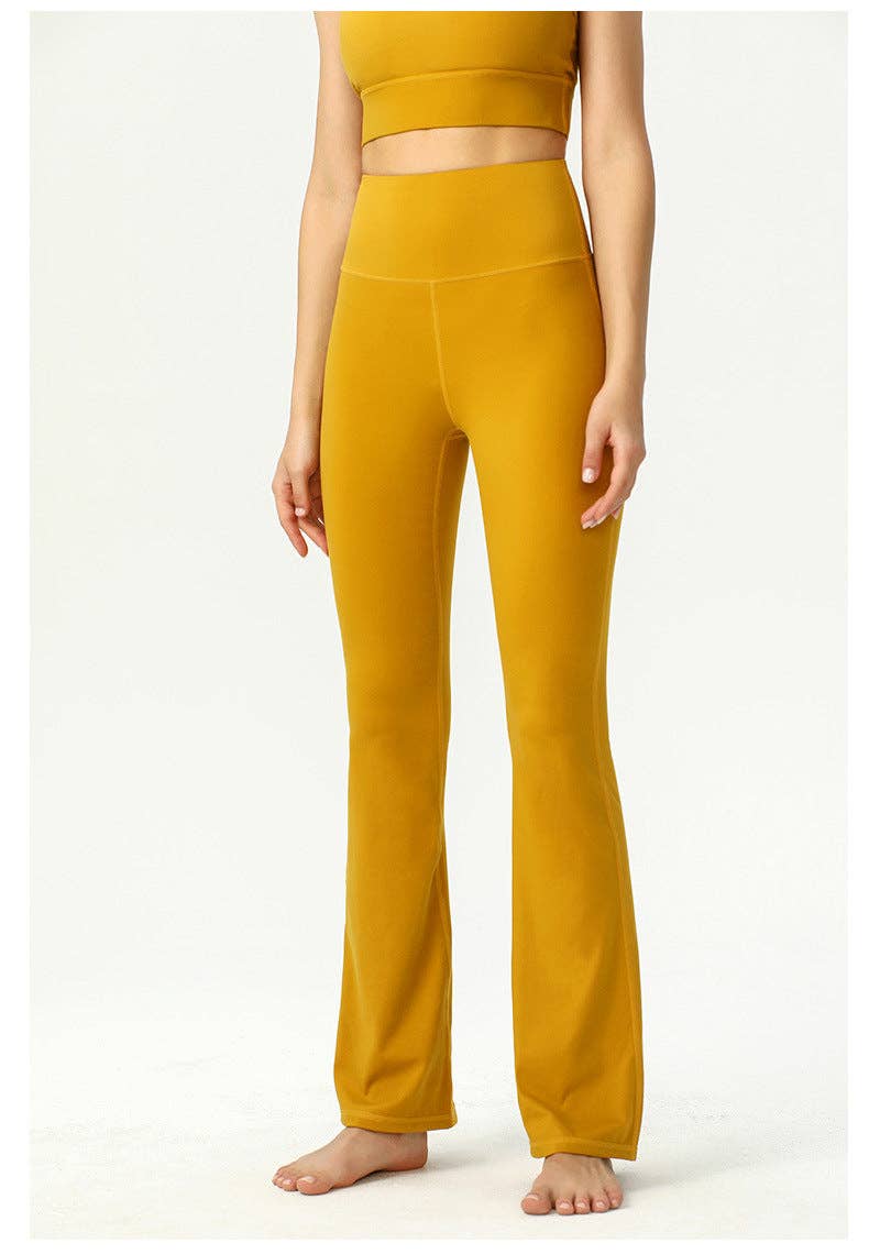 Active by Anna-Kaci - Wholesale Athletic Pants - Women's - High Rise Buttery Soft Contouring Flared Yoga Pant9