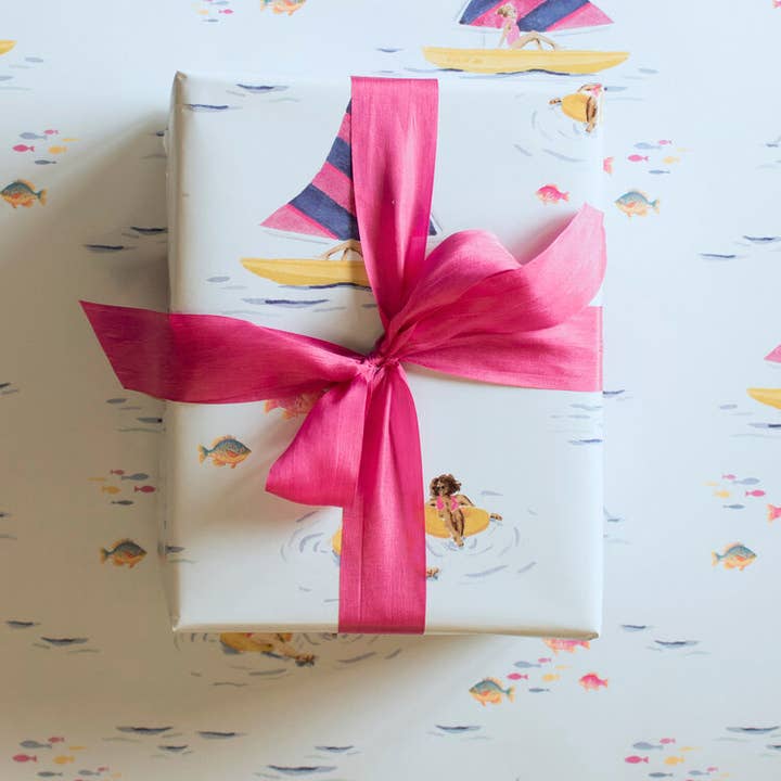 Kristin MacKenzie Fine Art - Wholesale Wrapping Paper Roll - Summer Sailing - Wrapping Paper0