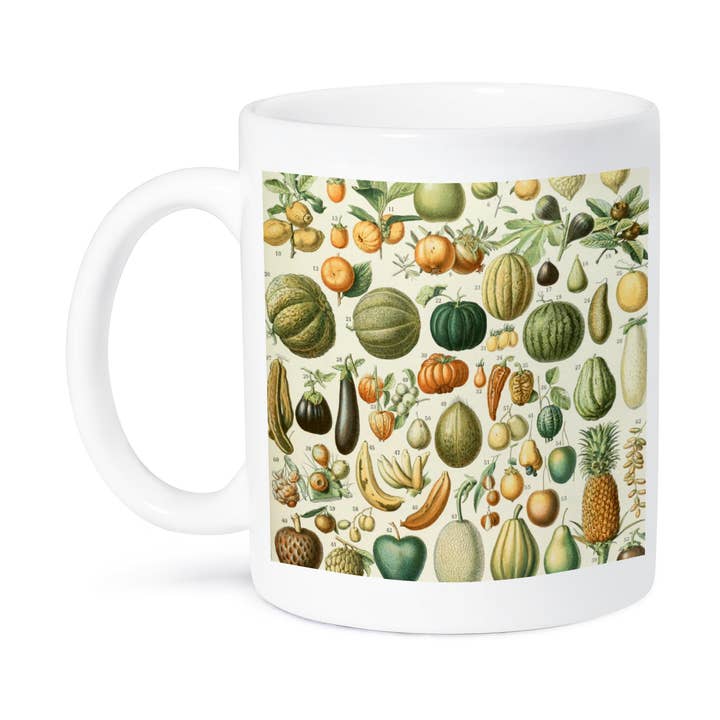 3dRose - Wholesale Coffee mug - 3dRose, Vintage Fruit and Vegetables Art Print - Fruits and Veg Kitchen Food, Mug8