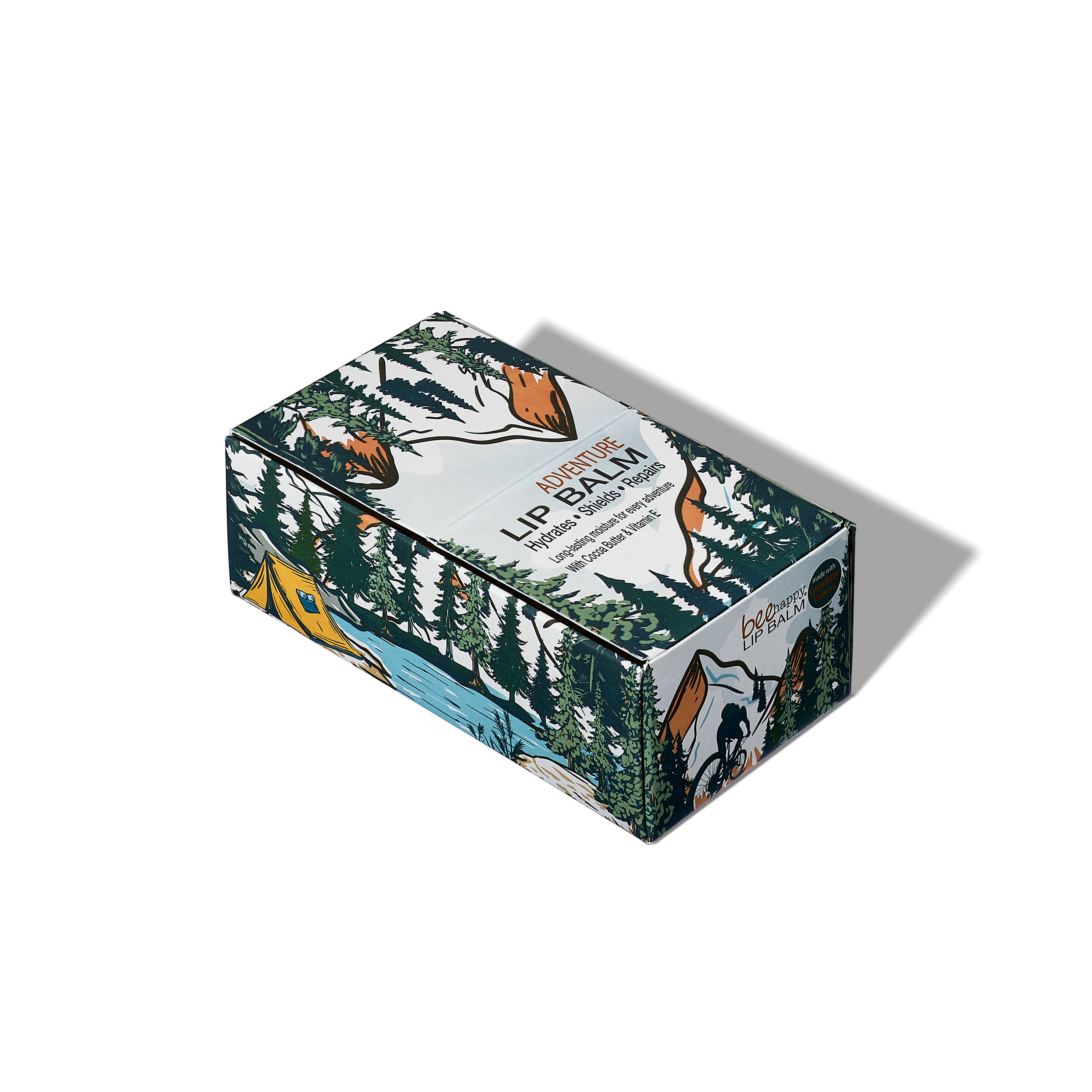 Bee Happy - Wholesale Lip Balm - Cocoa Mellow Lip Balm Ski Winter 0.15oz with jojoba, aloe, E3