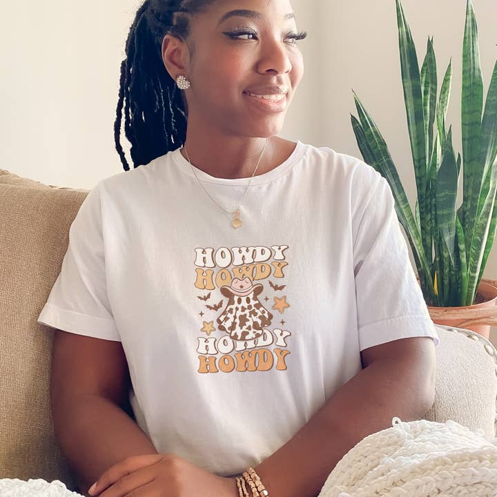 Howdy Womens' Halloween Shirt Sizes S-2XL for wholesale by Shine Thrive Grow