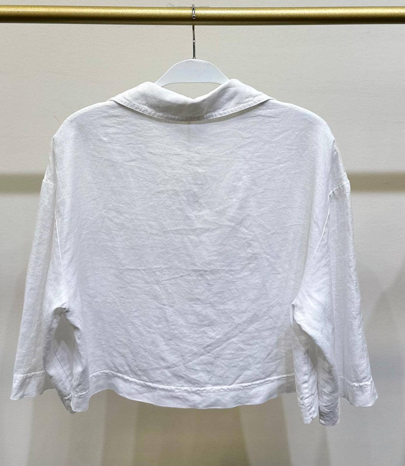 MILIO MILANO - Vente Chemisier – femme - HAUT COURT EN LIN AVEC POCHE À COL ET POCHE (224175)1