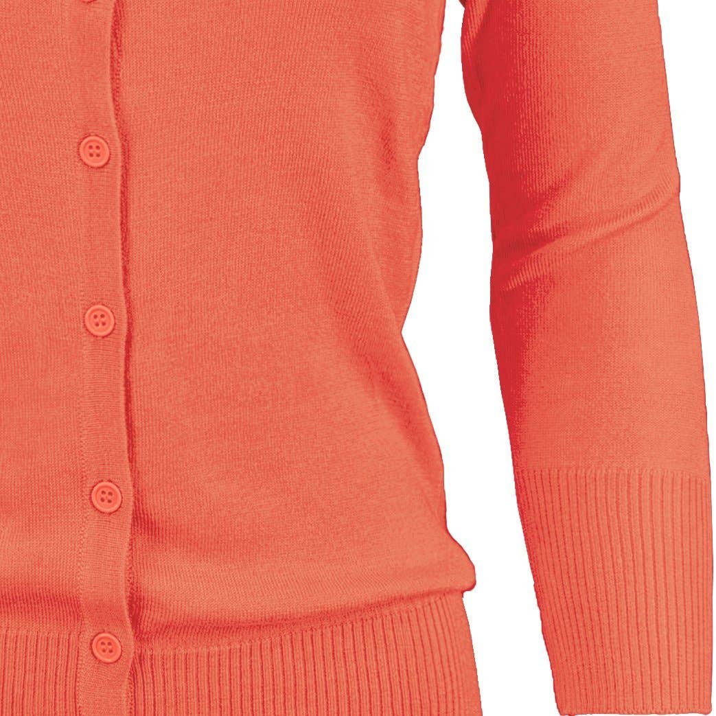 Mak - Wholesale Cardigan - Women's - 3/4 Sleeve Crewneck Plus Size Knit Cardigan Sweater CO079PL55