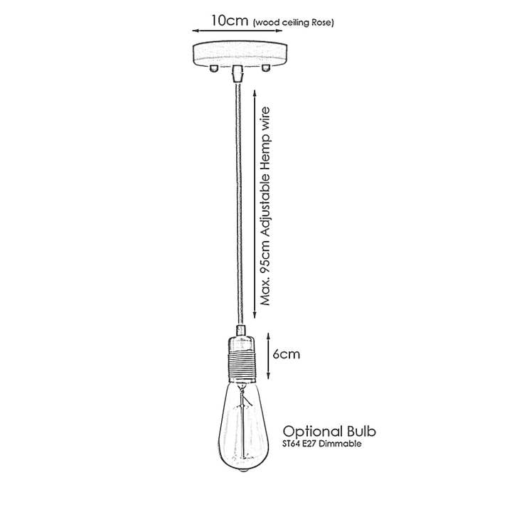 Ledsone - Wholesale Chandelier/Hanging Light - Vintage Industrial E27 Bulb Holder Screw Ceiling Rose Lamp1