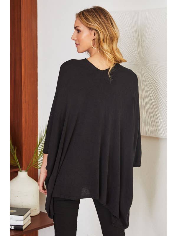 VENTI6 - Venta al por mayor Túnica - Mujer - TOP DE PUNTO LIGERO OVERSIZE CON ESCOTE EN V DRAPEADO (2920)11