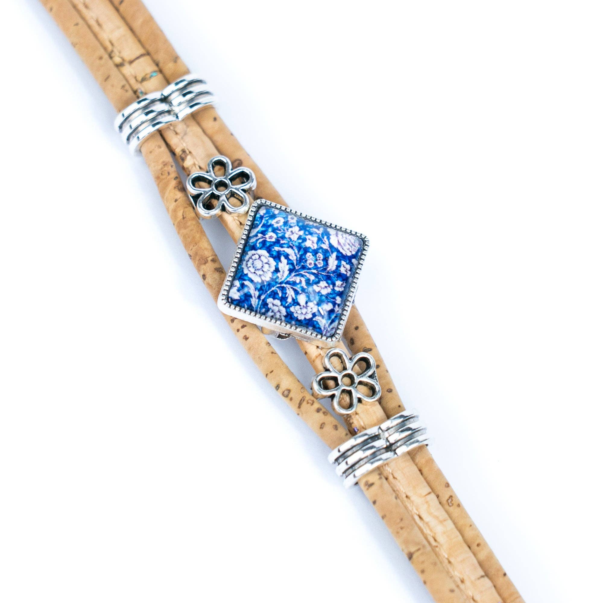 Meninas Bonitas Cork - Wholesale Woven/Braided Bracelet - Natural cork cord and alloy hardware handmade fashion ladies bracelet BR-006-MIX-5(RANDOM)5