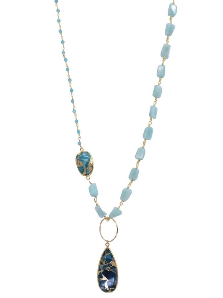 Kaylee i Teal Mojave Kobber Turkis for engroshandel hos A Blonde and Her Bag