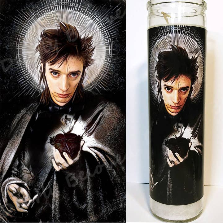Saint Blixa of the Bad Seeds Prayer Candle - 7-Day glass Jar for wholesale by Dearly Beloved Creations