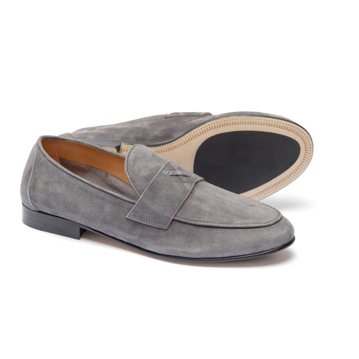 Men's Grigio Suede Centesimo for wholesale by Del Toro Shoes