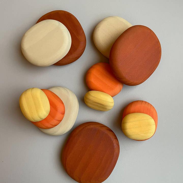 Lothi - Wholesale Stacking Game - Set of 4 wooden pebbles5