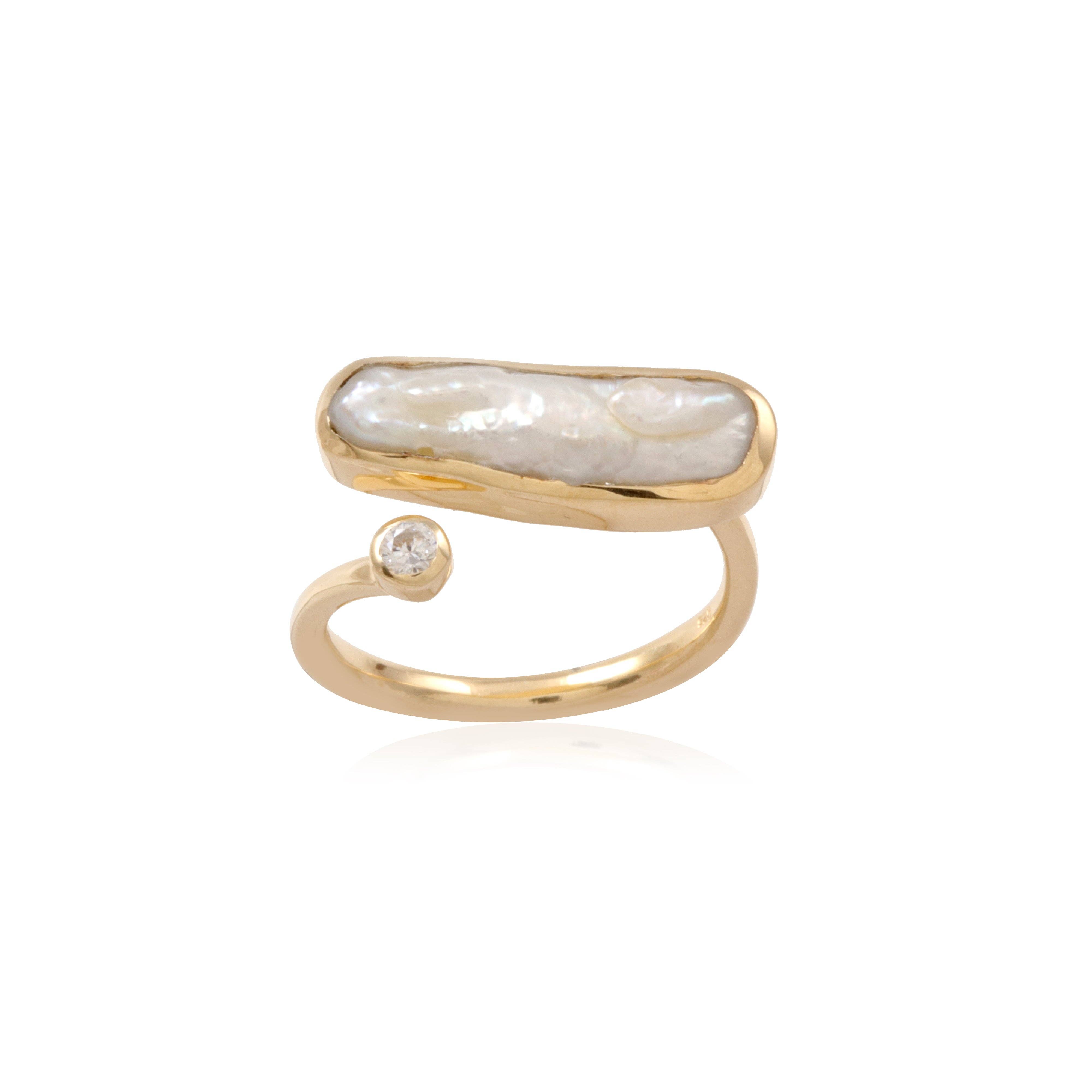 Vama Couture - Wholesale Cocktail/statement ring - Vama Couture | Kai Sterling Silver Ring with Pearl
