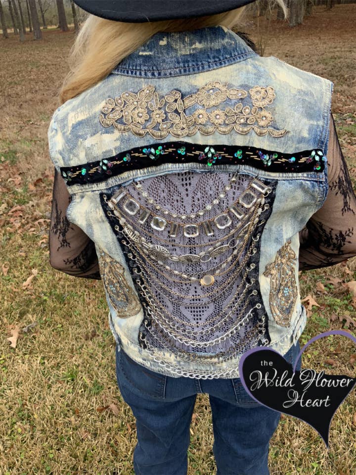 Silverväst med kedjor för wholesale av Wild Flower Heart