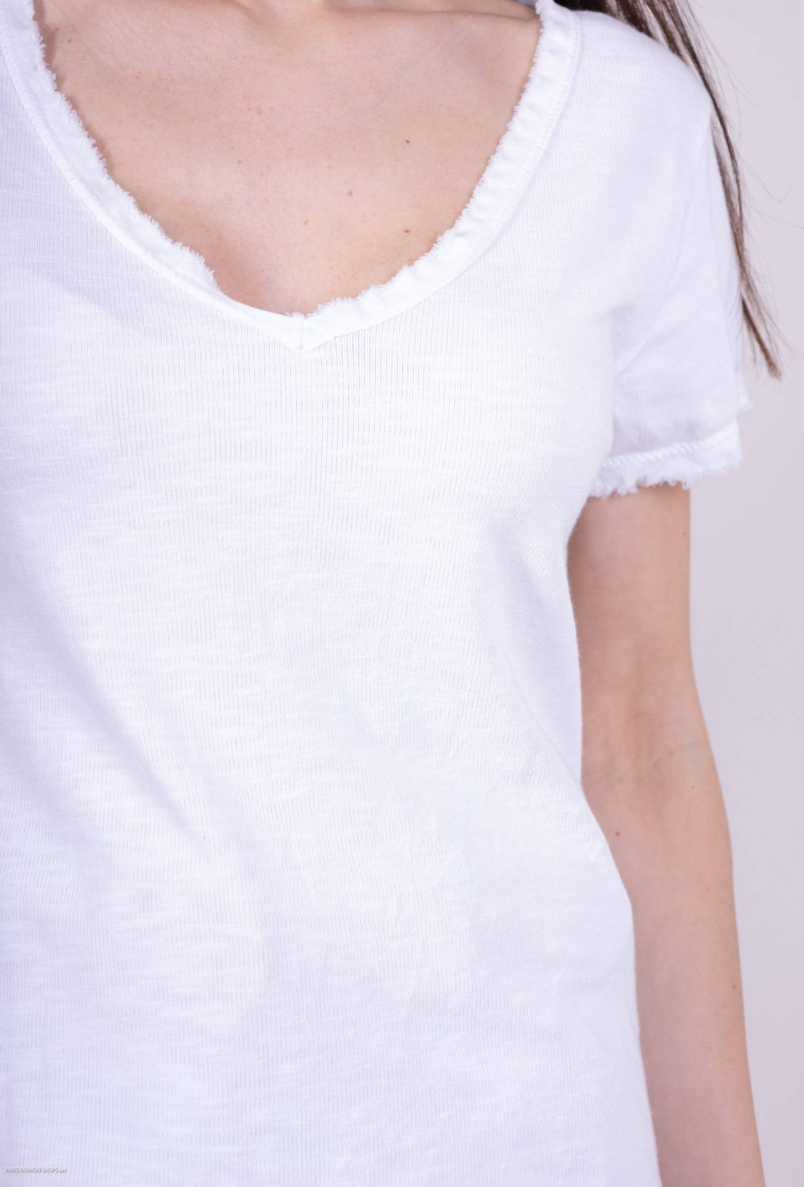 Pépouz' Paris - Wholesale T-Shirt - Women's - Washed cotton short-sleeve T-shirt PT25044