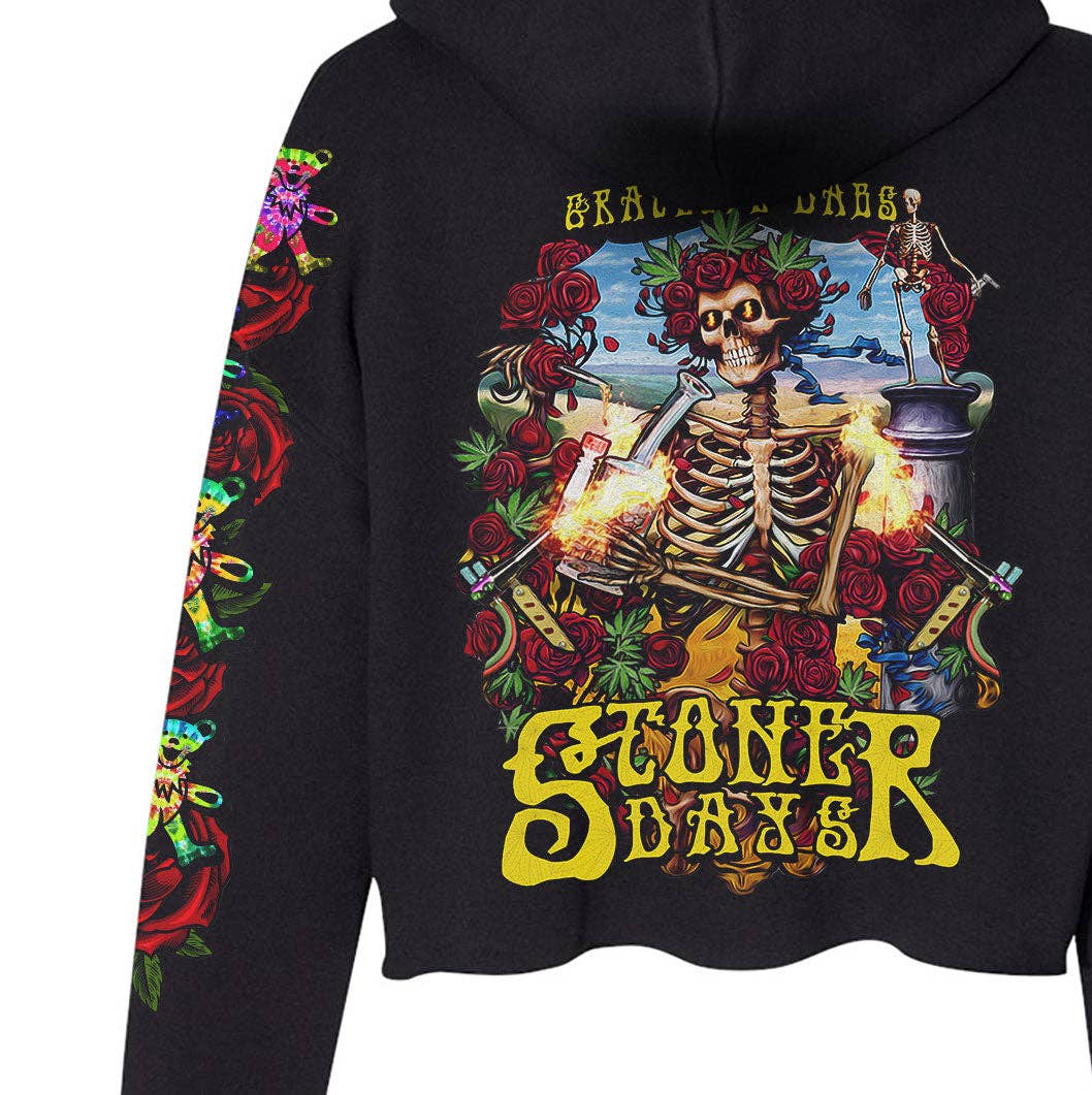 StonerDays Apparel - Venta al por mayor Sudadera con capucha - Mujer - Sudadera corta con capucha Grateful Dabs2