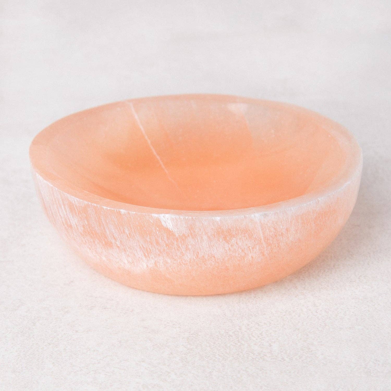 Tiny Rituals - Wholesale Crystal Charging Plate - Peach Selenite Crystal Recharging Bowl7