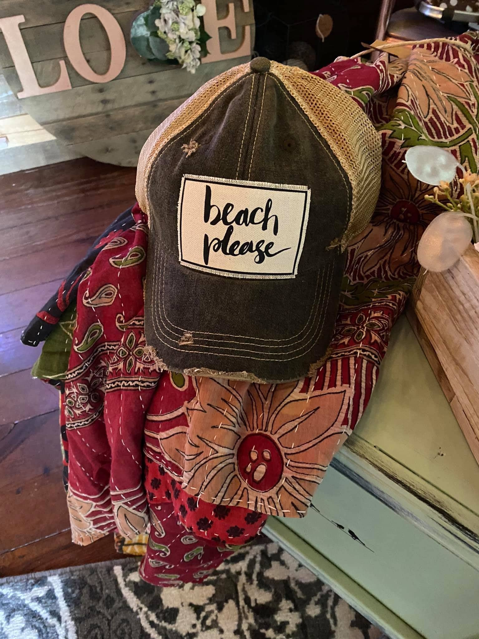 Vintage Life - Wholesale Truckerpet - Uniseks - Beach Please noodlijdende trucker hoed baseballpet1