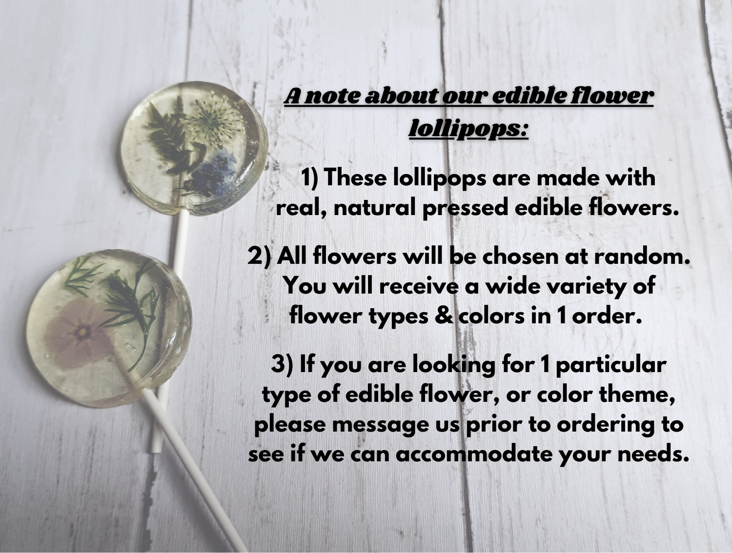 Homespun Parties - Wholesale Lollipop - Real Pressed Edible Flower Lollipop, Trending Garden Party5