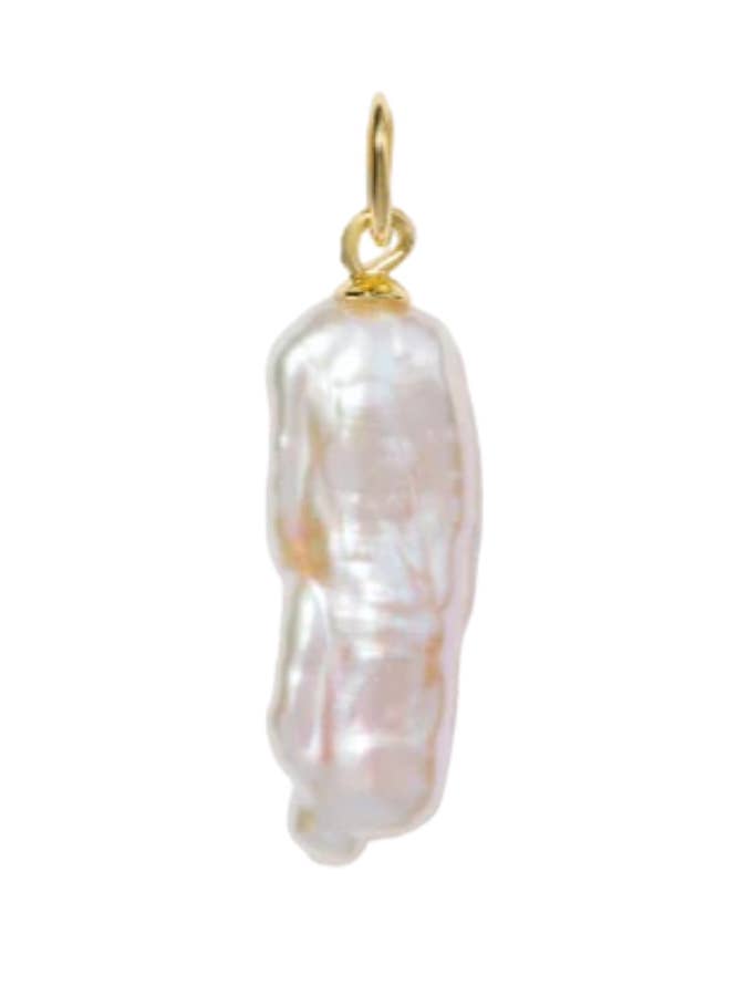 Elongated Pearl Charm for wholesale by Sea Bones