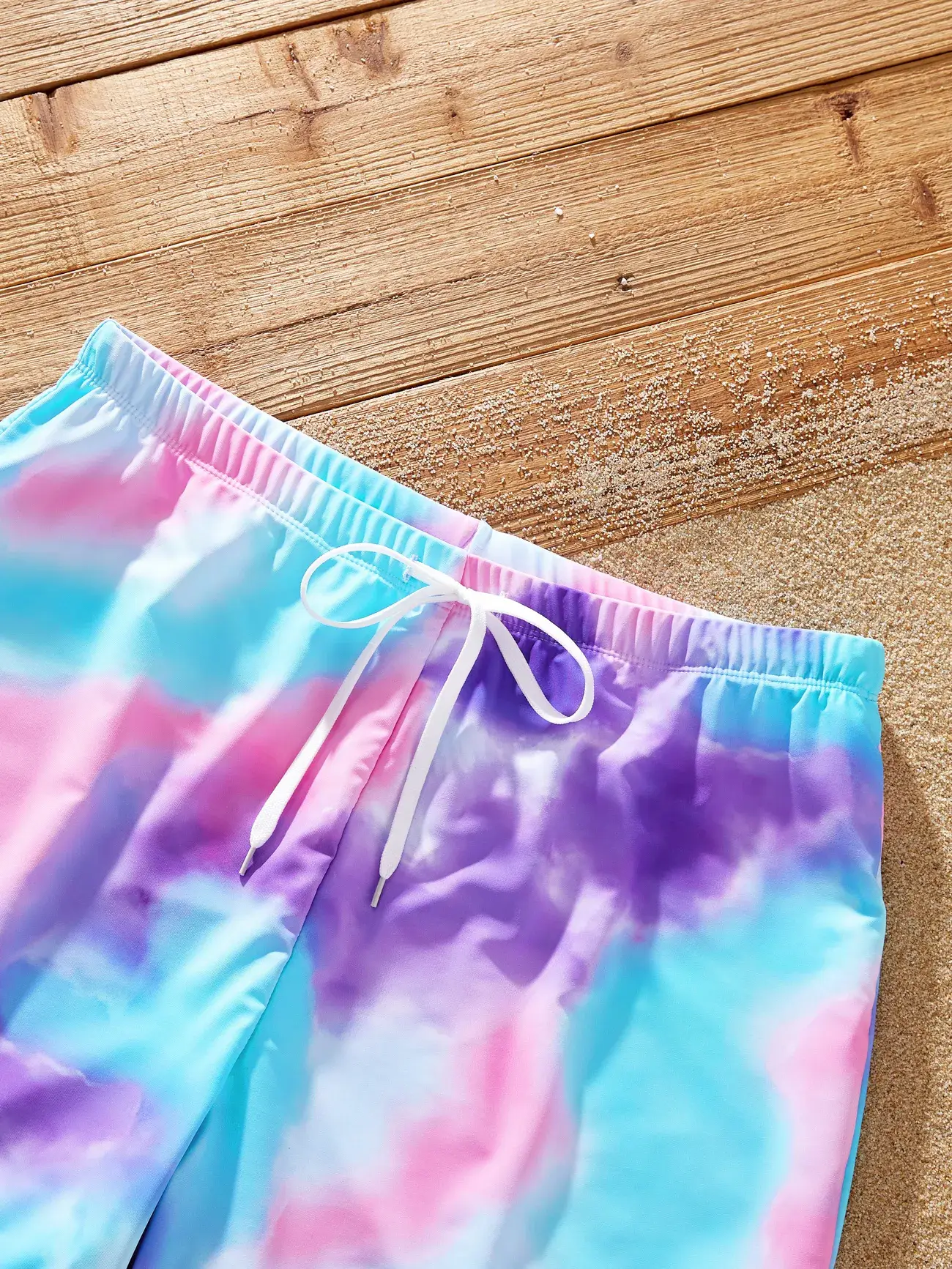Multi Colored Men's Tie-dyed Swim Trunks for wholesale on Faire3