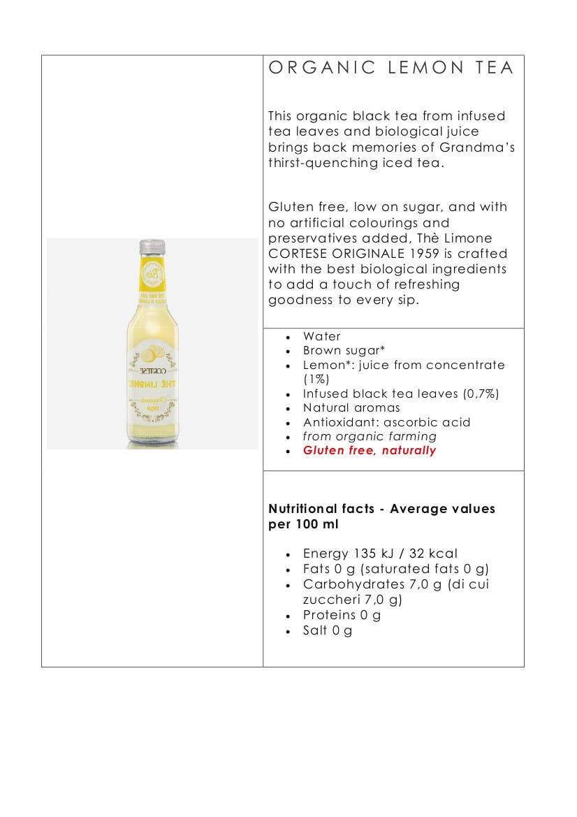 Metina SAS – wholesale Iced tea – Peach Tea Cortese Original Soft Drink 27.5 cl1