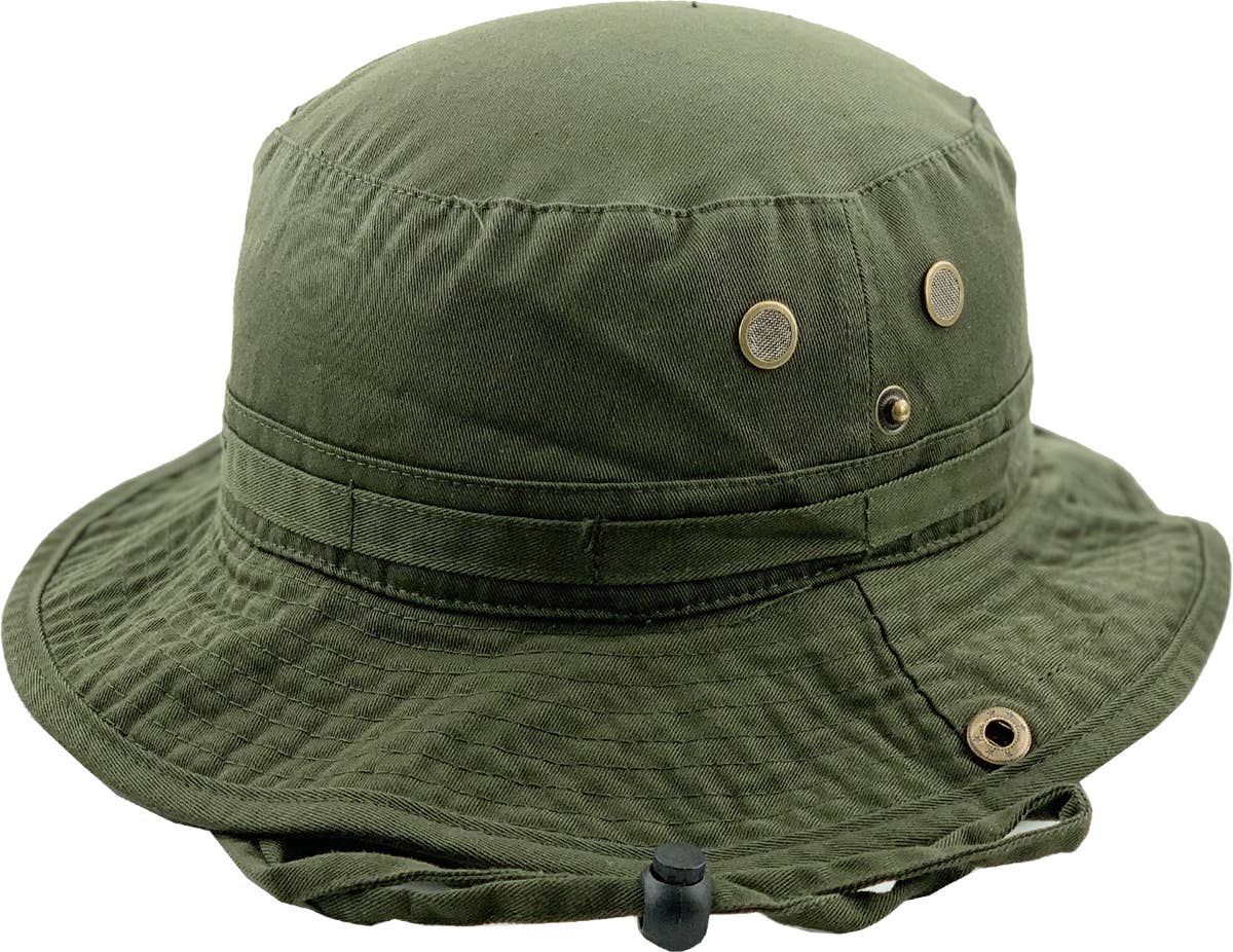KBETHOS - Wholesale Bucket hat – Unisex - Solid Boonie Hat With String (Fitted)48