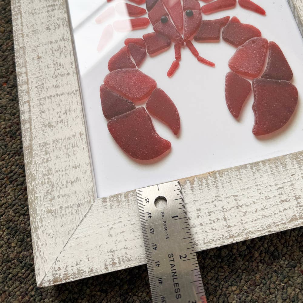LISART LLC - Wholesale Art Print - Sea glass LOBSTER Framed Print 4