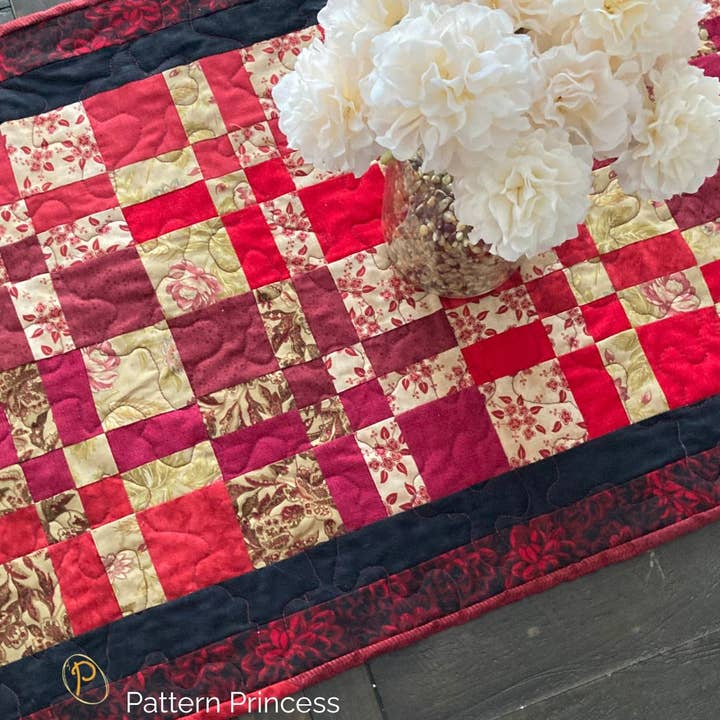 Pattern Princess - Wholesale Table Runner - Afternoon Tea Four Patch Table Runner Pattern 1