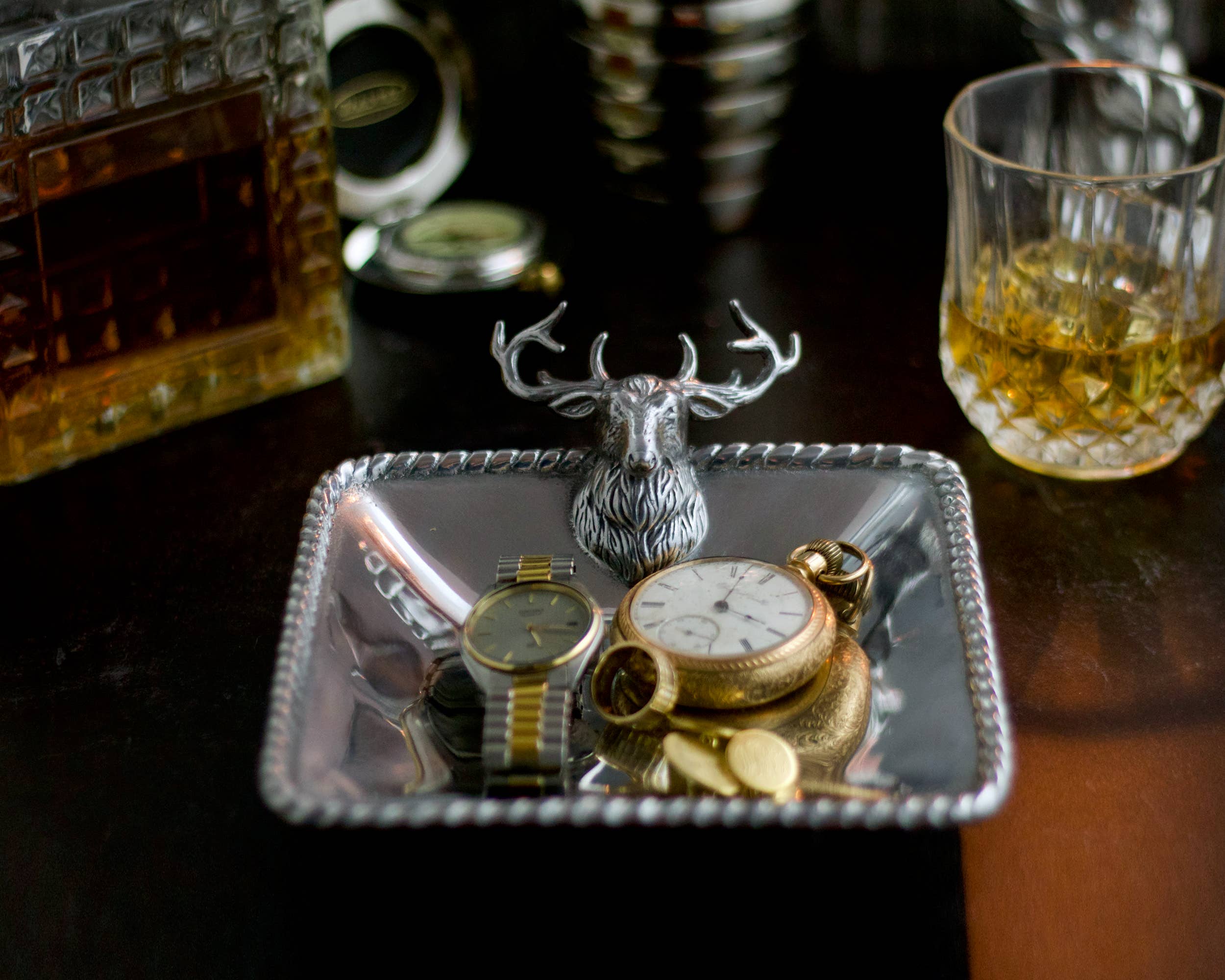 Arthur Court - Vente Assiettes/plats/bols de décoration - Bol à noix Elk Head