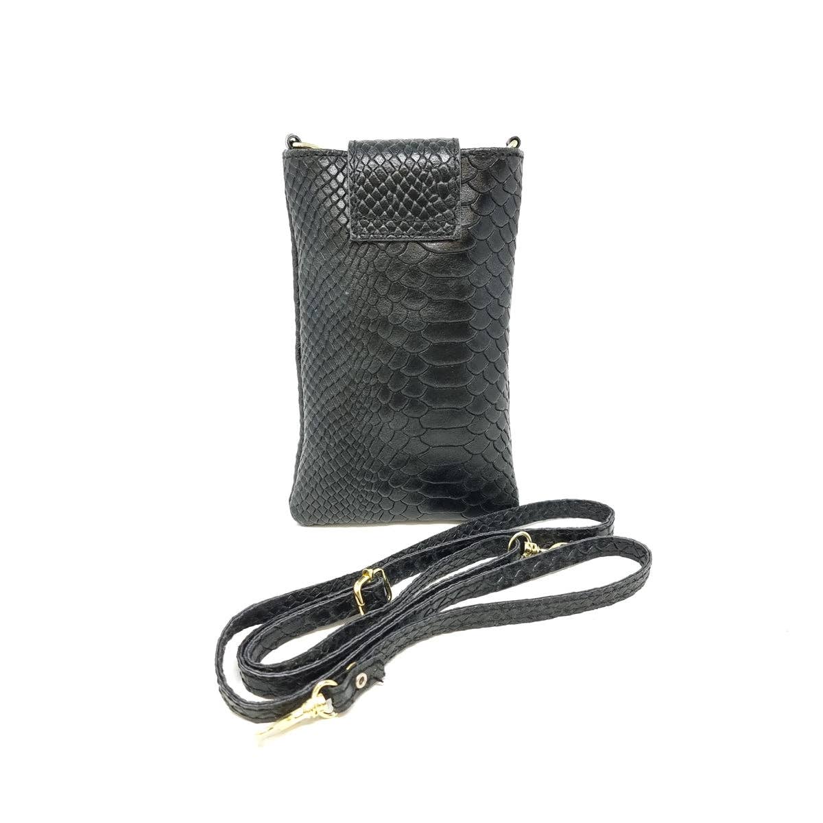 German Fuentes Handbags - Wholesale Crossbody Bag - Women's - GF117O GENUINE ITALIAN LEATHER CROC EMBOSSED CROSSBODY BAG4