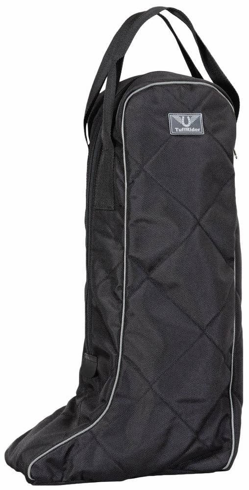 Black Silver TuffRider Classic Equestrian Boot Bag for wholesale on Faire