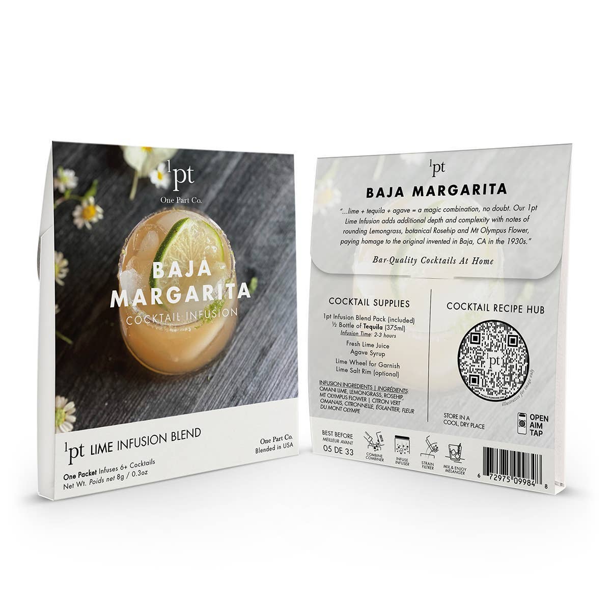 One Part Co. - Wholesale Cocktail Mix/Syrup - 1pt Baja Margarita Cocktail Pack2