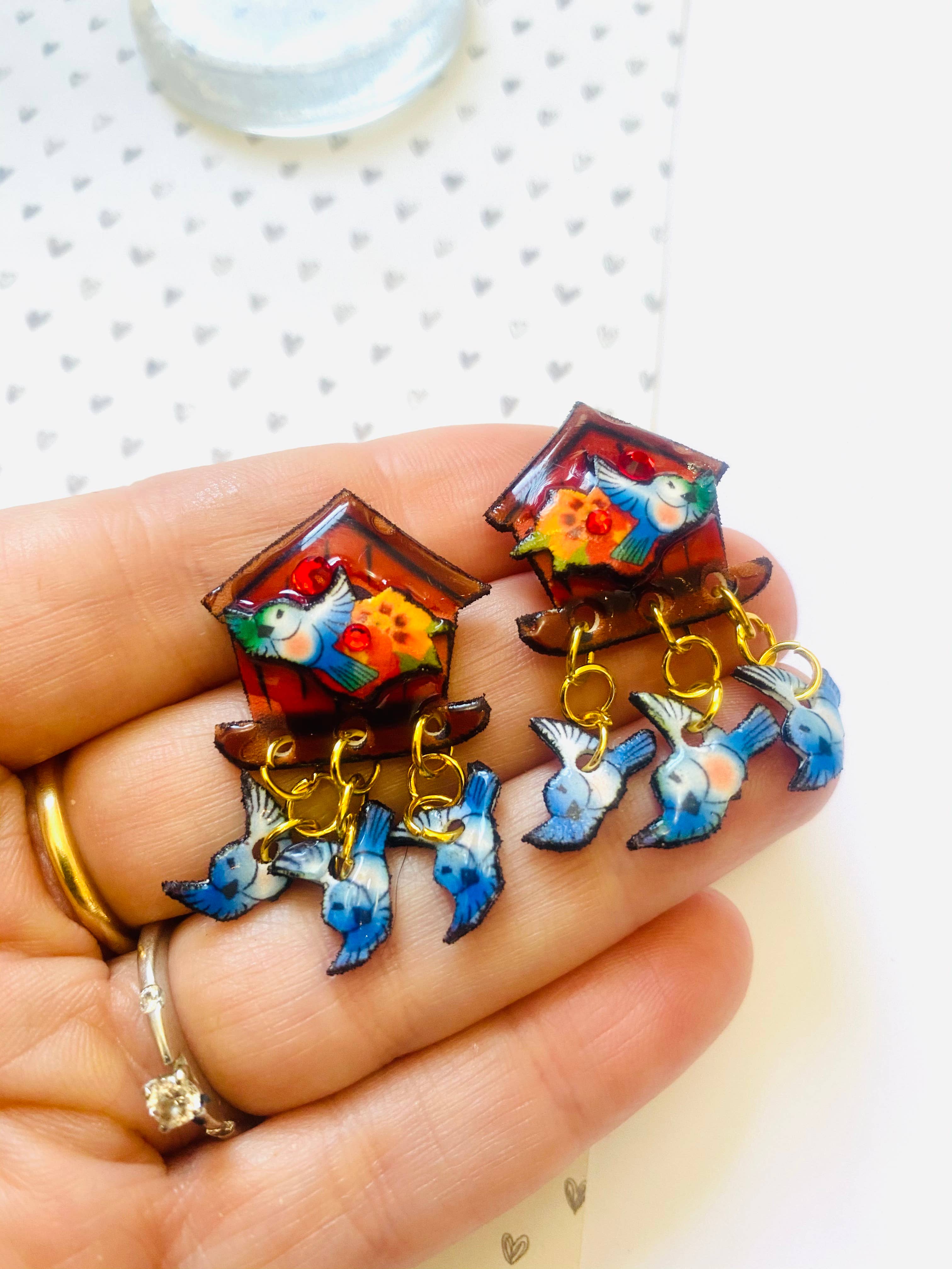 Rosie Rose Parker - Wholesale Dangle Earrings - retro bird house earring cluster earrings for women summer 13