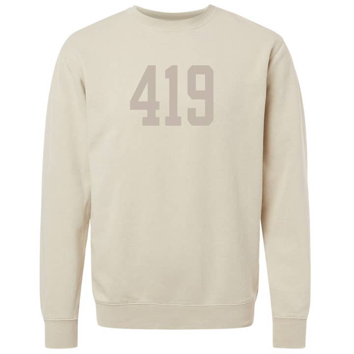 Jupmode - Wholesale Graphic Sweatshirt - Unisex - Custom Area Code Puff Print Tone on Tone Sweatshirt5