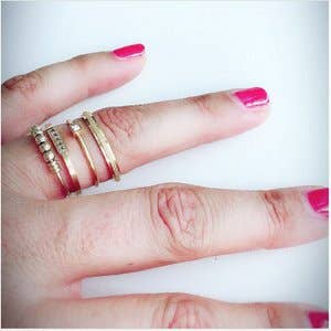 Charmin's Ringen - Wholesale Band/gestapelde ring - R517 Palm Gold Steel Charmin'S2