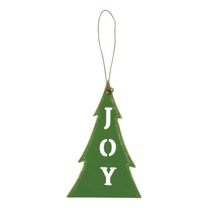 The Hearthside Collection - Wholesale Ornament Set - 3/Set, Christmas Words Cutout Tree Ornaments