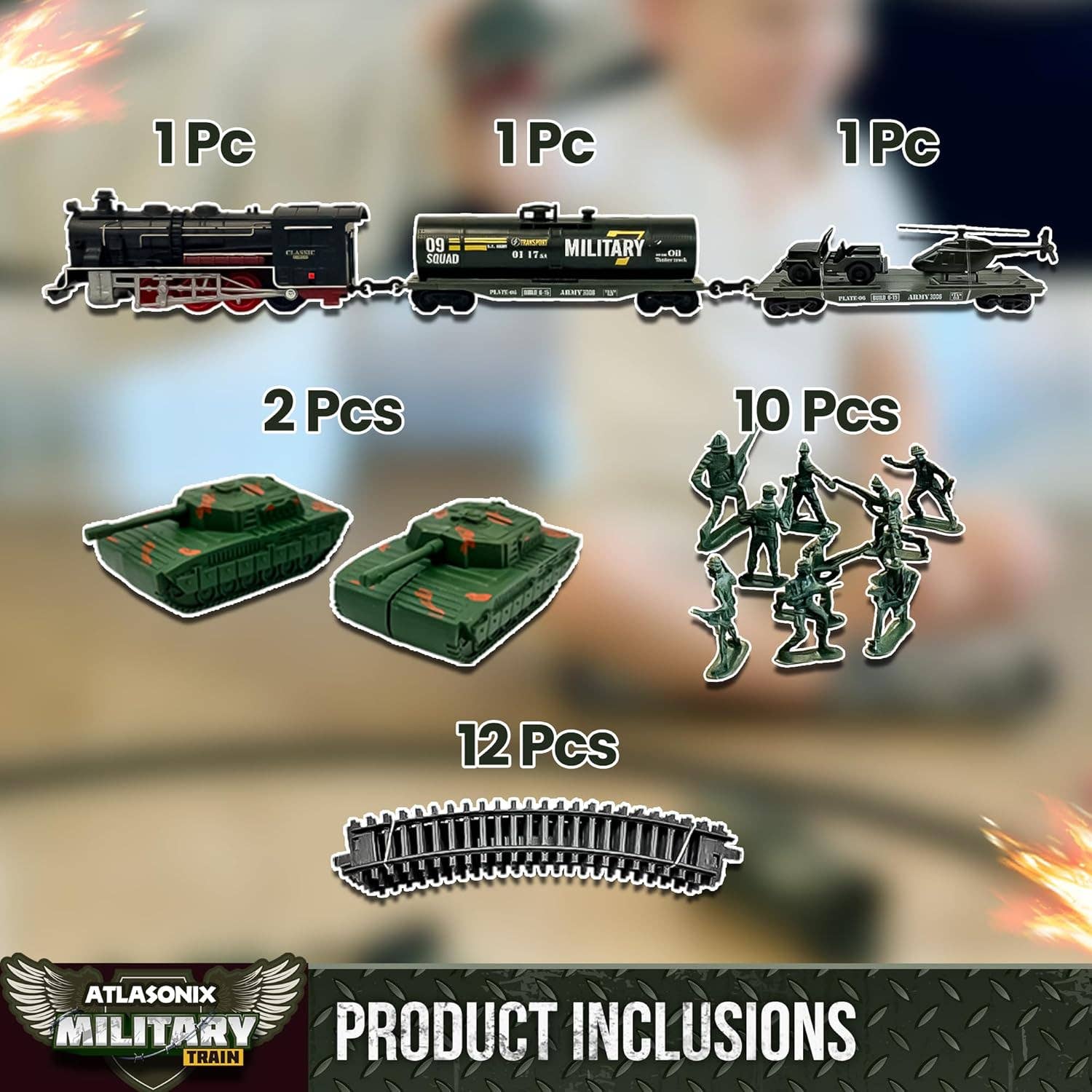 Atlasonix - Wholesale Toy Car/Truck - Kids - USA Train Set for Kids & Toddlers Includes Toy Train7