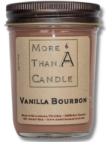 Vanilje Bourbon - 8 oz geléglas for engroshandel hos More Than Candle