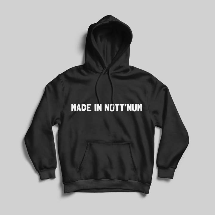 Made in Nott'num (Various place names) Hoodie for wholesale by Dukki Gifts