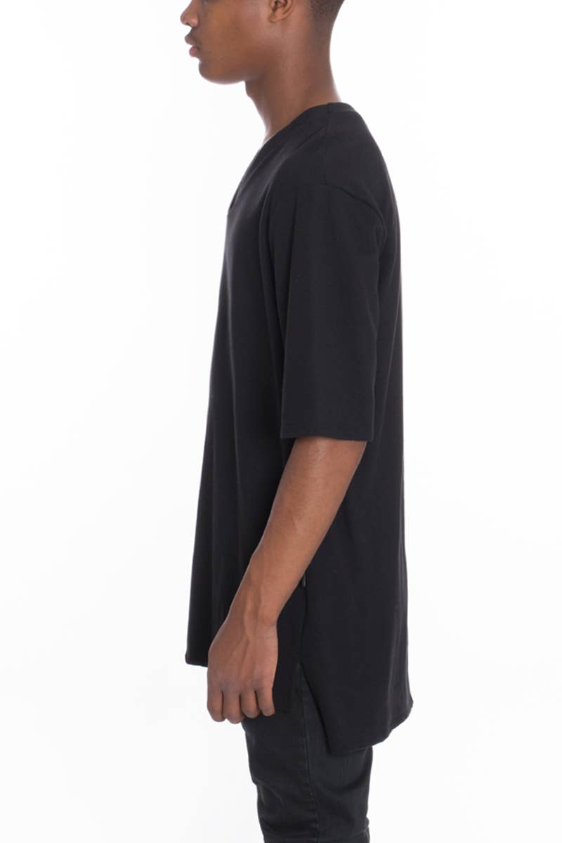 WEIV - Vente T-shirt – homme - Chemise oversize en coton à col V1