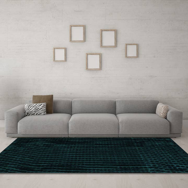 Machine Washable Abstract Turquoise Modern Area Rugs for wholesale by Ahgly