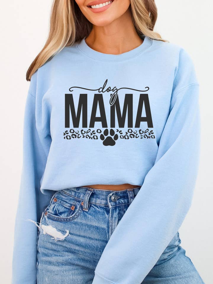Desert Raine – wholesale Sweatshirt med tryck - Dam – Hund Mama Crewneck Sweatshirt3