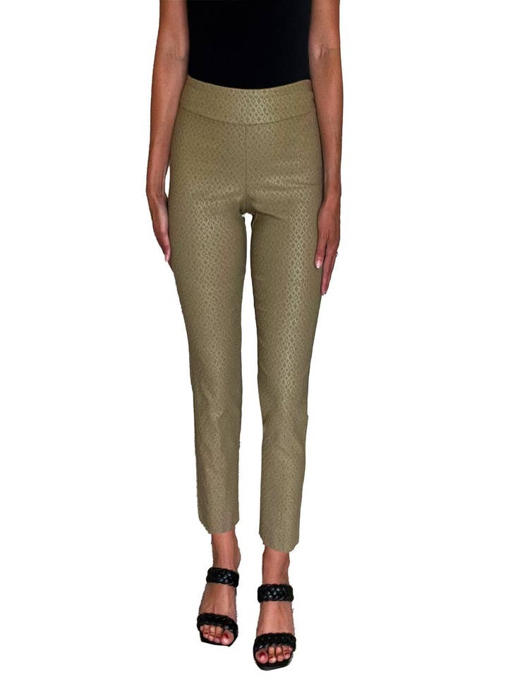 Krazy Larry P507 Pantalon à enfiler - Taupe Foil pour la vente par KRAZY LARRY