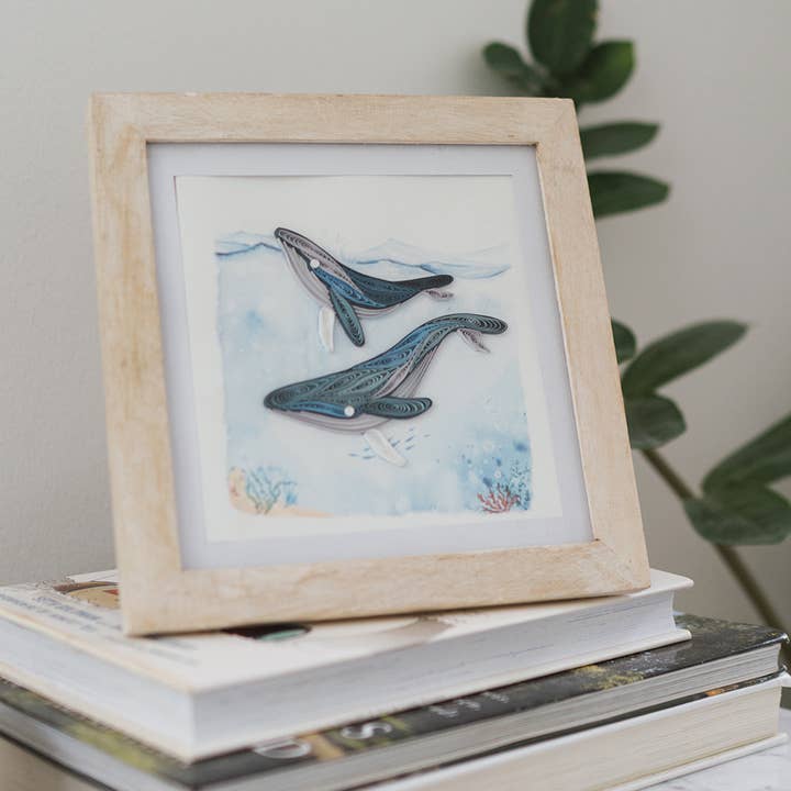 Matr Boomie Fair Trade - Wholesale Picture Frame - Bimala White Rub Quilling Card Frame 6x6