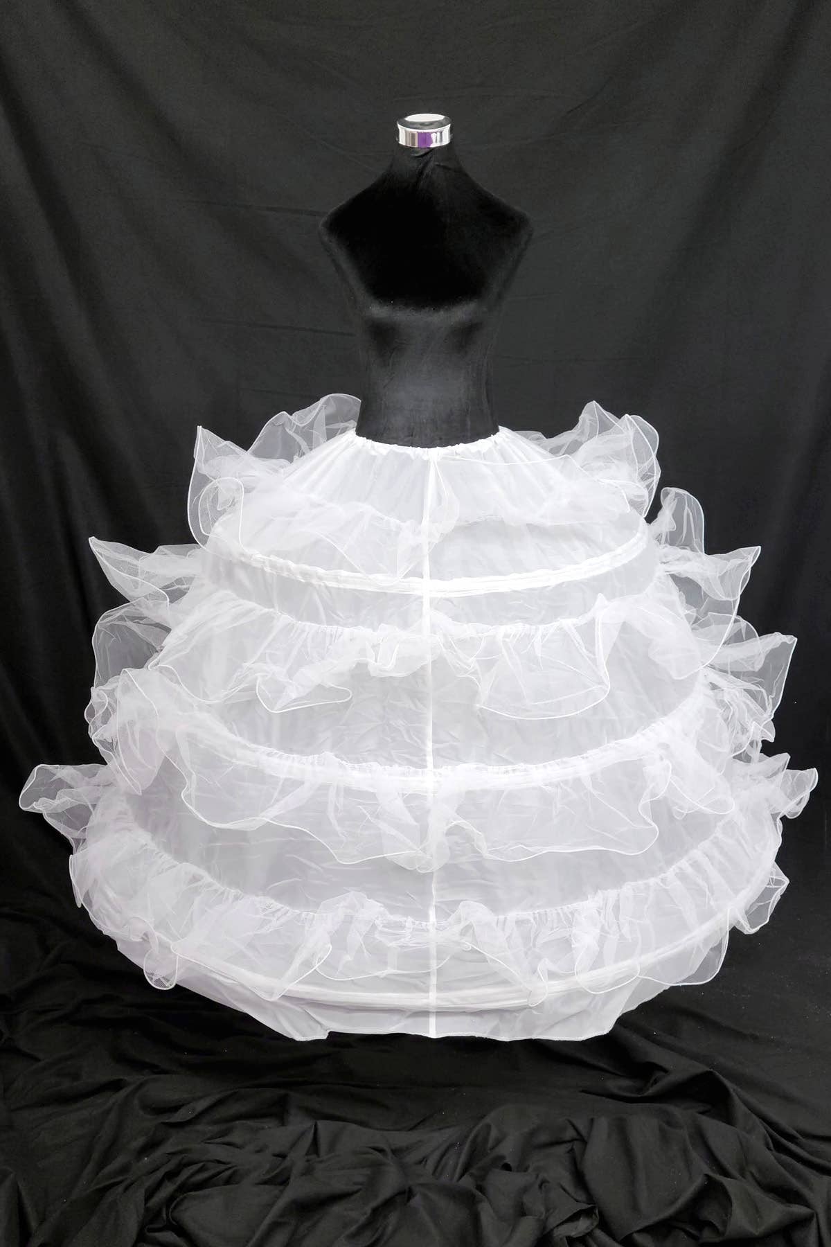 Chicas - Wholesale Skirt - Women's - Lace up petticoat with three metal collapsible rings PE3690