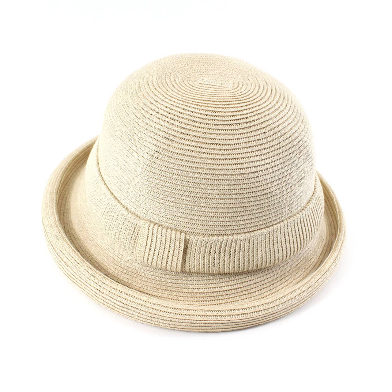 Pretty Persuasions - Vente Chapeau de paille – femme - Chapeau melon en paille H24017